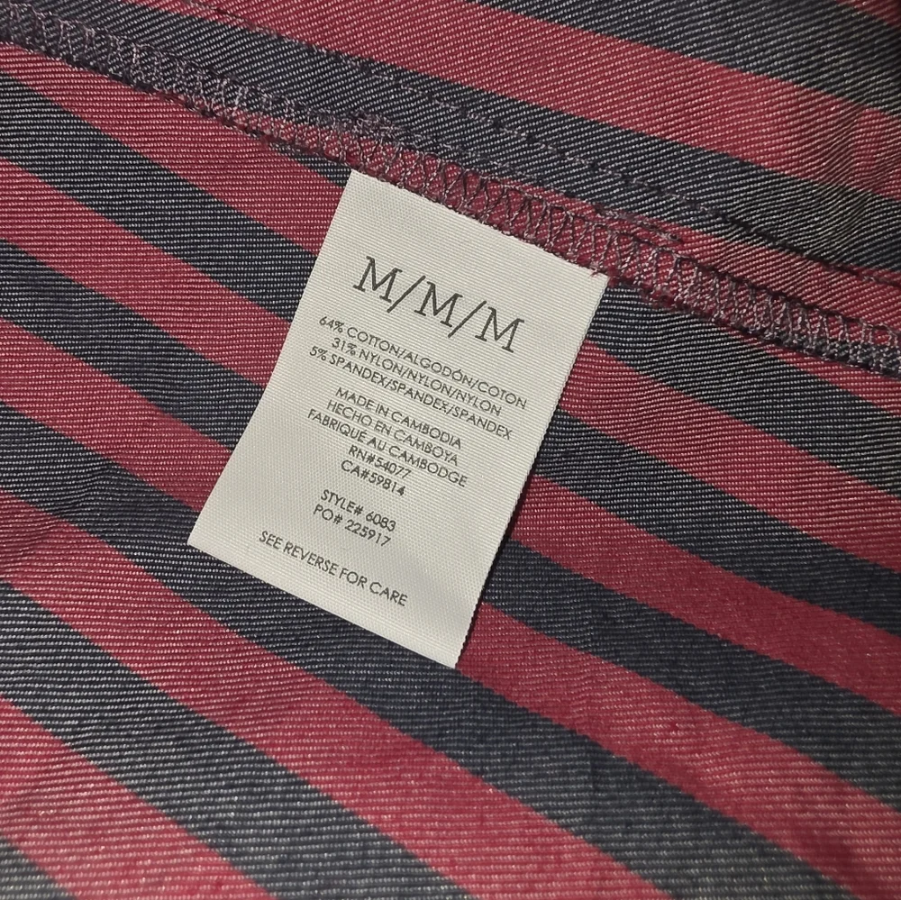 CAbi Regatta Shacket Size M Stripe